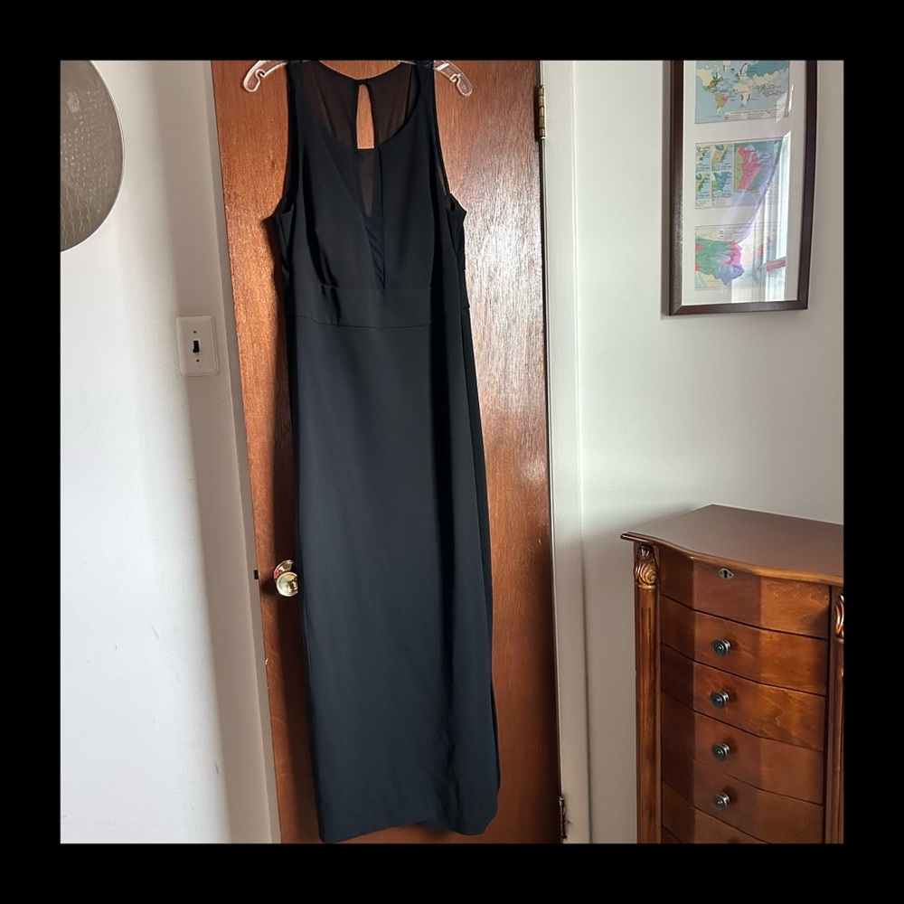 Connected Apparel Plunging Neckline Dress